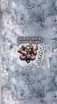 Wie trinkst du deinen Kaffee? MÜDE - Kunstleder Portmoneepanel