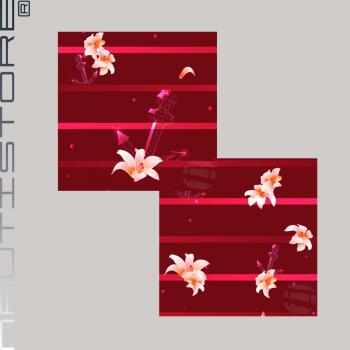 Polygonal Anchor  - rot - Panel French Terry B Ware by nautistore