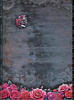 Rockabilly Girl - großes Panel French Terry B-Ware