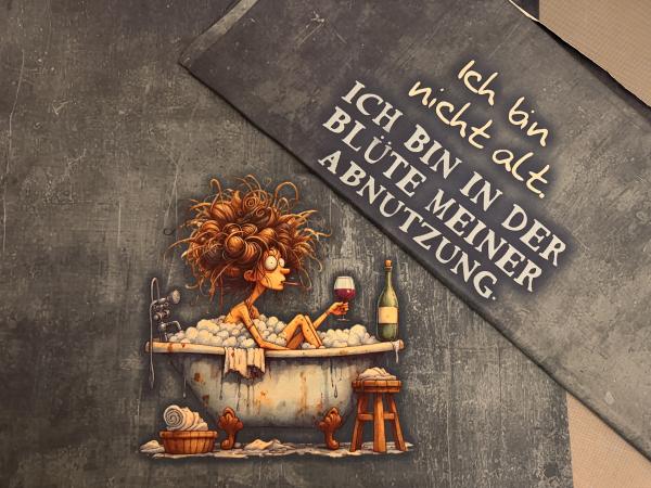 Ich bin nicht alt! Ich bin in der Blüte meiner Abnutzung! - 1,3m Paneel - Jersey