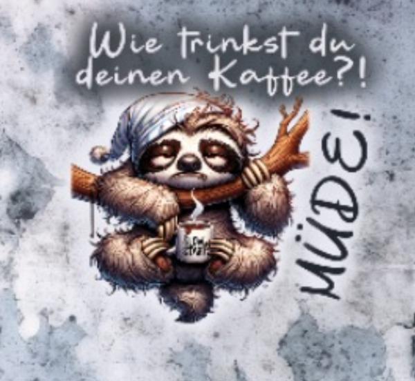 Wie trinkst du deinen Kaffee? MÜDE! - Jersey - kleines Panel