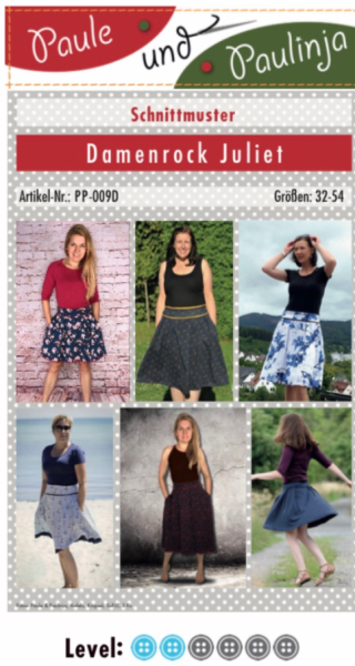 Damenrock  "Juliet" Papierschnittmuster 32-54